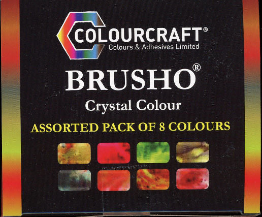 Brusho 8pc Craft Spritzer Crystal Colour Set
