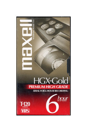 Maxell HGX-Gold T-120 VHS Video Cassette