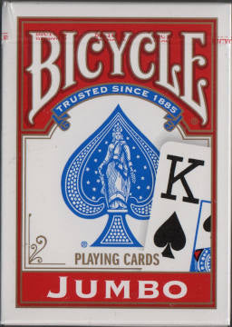 Bicycle Jumbo Face Playing Cards Blue or Red