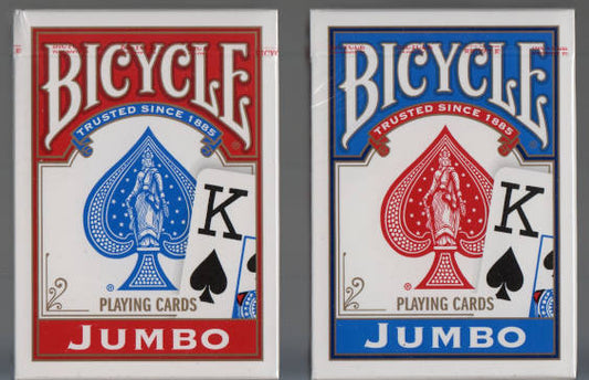 Bicycle Jumbo Face Playing Cards Blue or Red