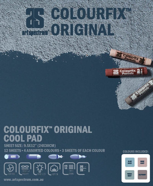 AS Colourfix™ Original (Medium) 12 sheet Pad 24x30cm – Cool  (4 assorted colors)