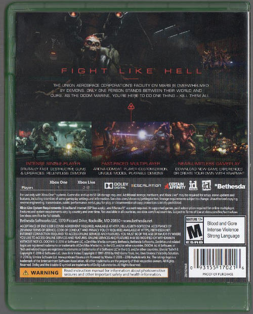 Doom Steelbook Edition for Xbox One