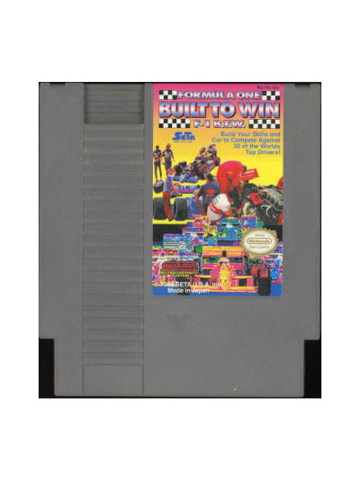 F-1  B.T.W. Formula One Built to Win Cartridge for Nintendo NES